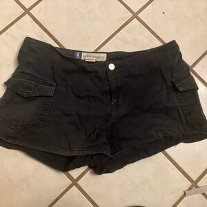 Vintage Y2K hip hugger navy blue shorts